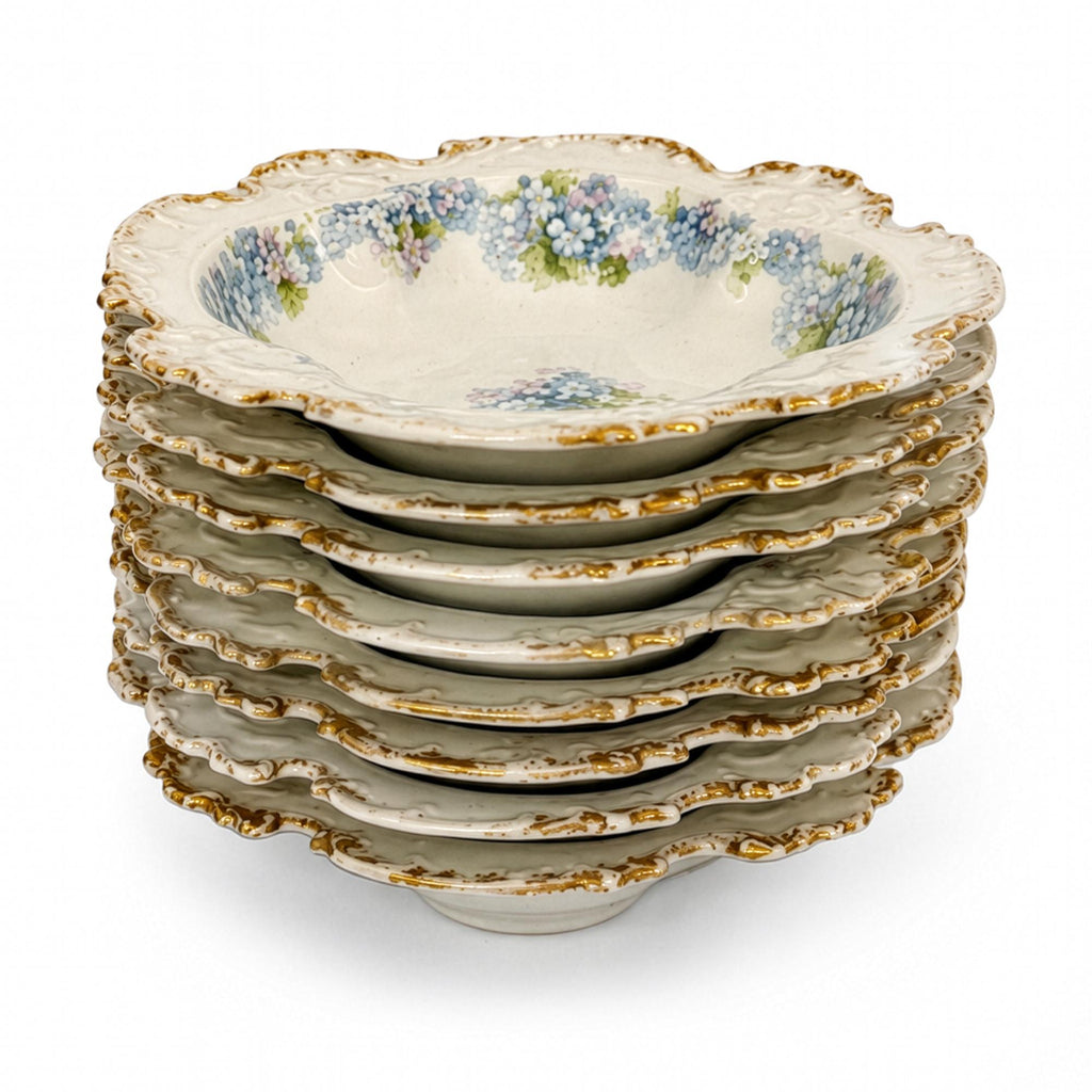 Set of Eight Antique Haviland Limoges Porcelain Butter Pats, 1900 — image 2