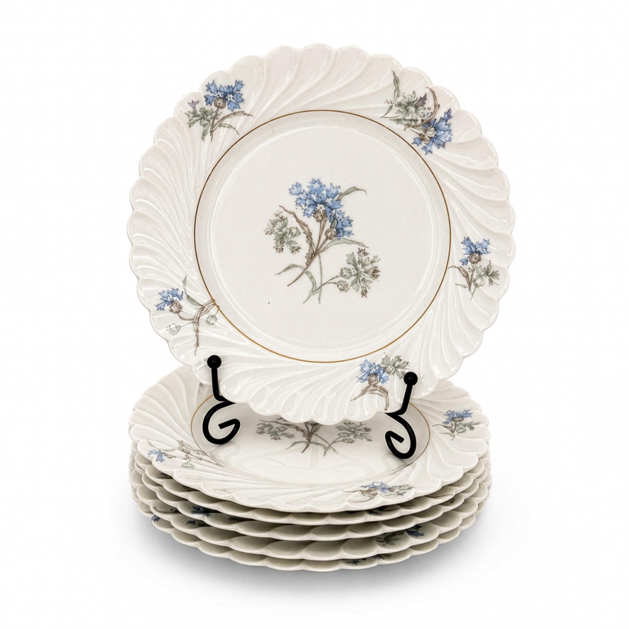Set of Six Haviland Limoges Bread and Butter Plates, Bergère, 1958 — image 2