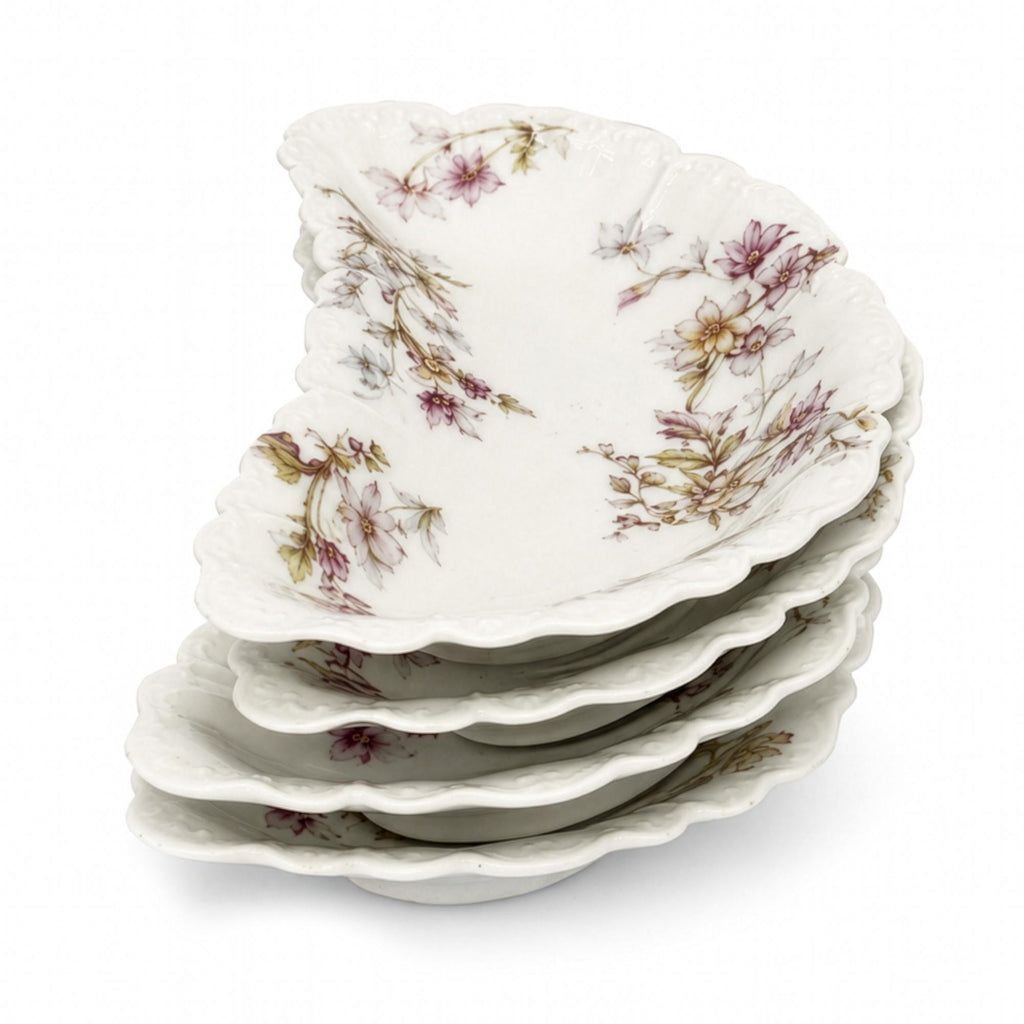 Haviland Limoges Rose Floral Scalloped Porcelain Dishes Set of Four — image 5