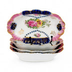 Set of Four IPF Germany Porcelain Oval Dishes, Cobalt Blue & Gold — image 5