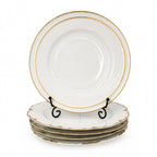 Haviland Limoges White Porcelain Luncheon Plates Set with Gold Trim — image 3