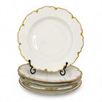 Haviland Limoges White Porcelain Luncheon Plates Set with Gold Trim — image 4