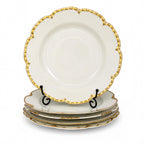 Haviland Limoges White Porcelain Luncheon Plates Set with Gold Trim — image 5