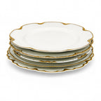 Haviland Limoges White Porcelain Luncheon Plates Set with Gold Trim — image 8