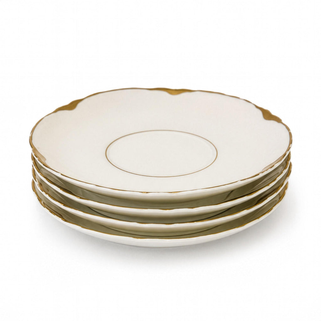 Haviland Limoges Ranson Porcelain Cup and Saucer Set, Gold Trim — image 6