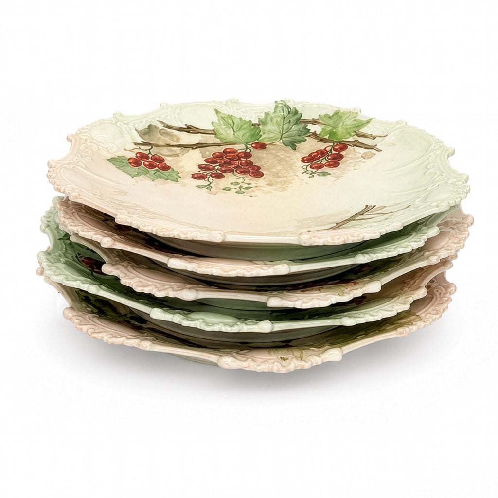 Antique Limoges Porcelain Dessert Service, Hand-Painted, 1900 — image 3