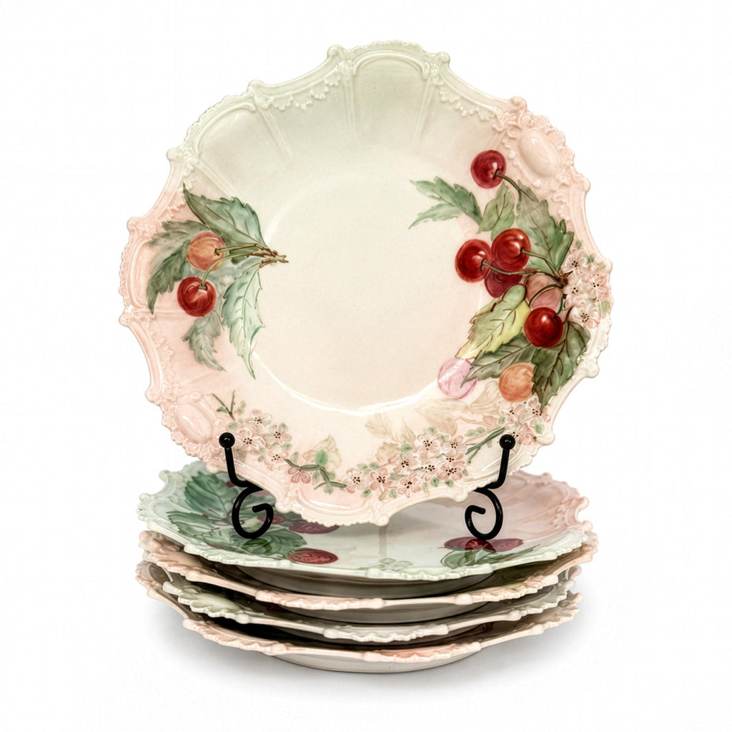 Antique Limoges Porcelain Dessert Service, Hand-Painted, 1900 — image 6
