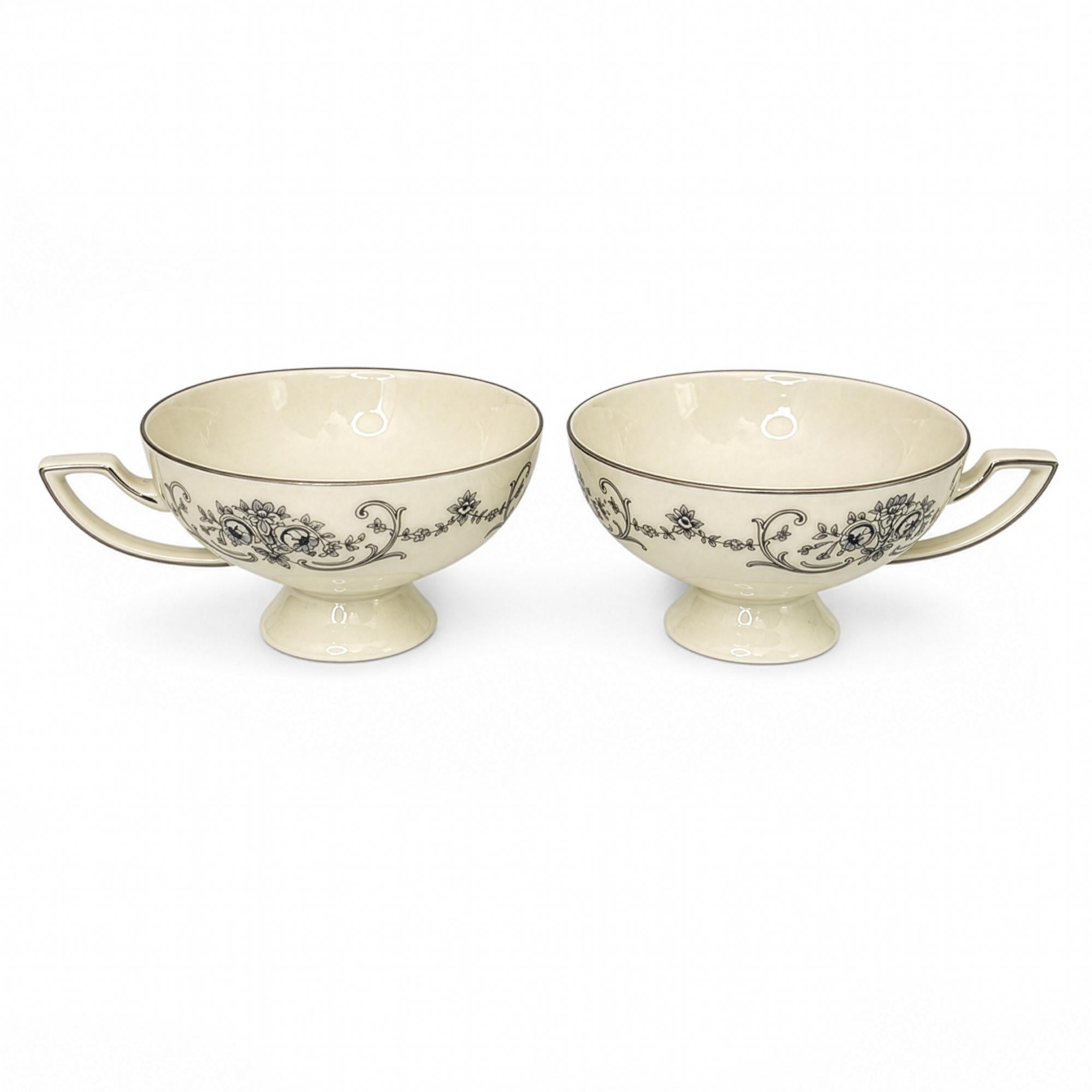 Johann Haviland Rhineland Footed Tea Cups Set of Six, Bavaria — image 3