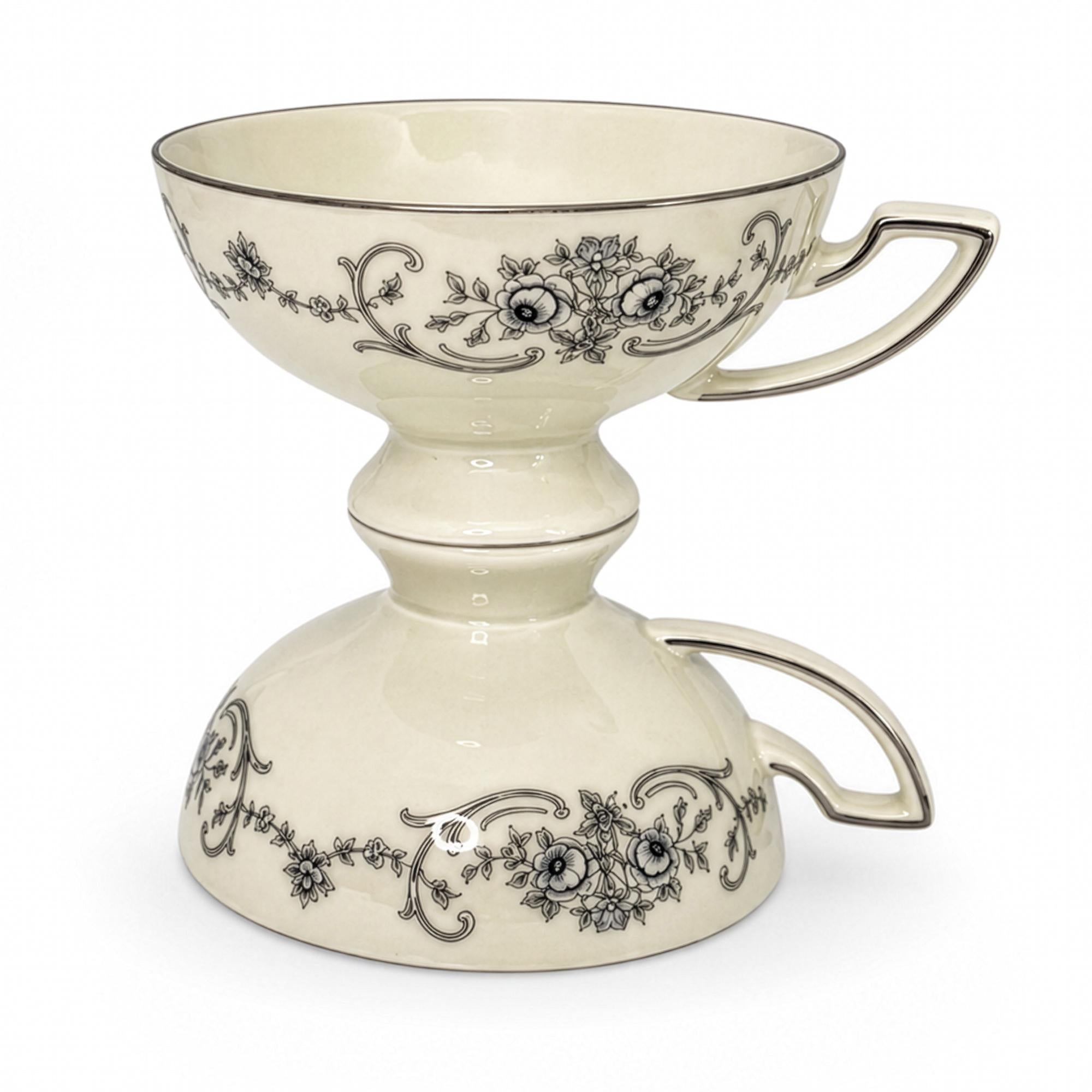 Johann Haviland Rhineland Footed Tea Cups Set of Six, Bavaria — image 4