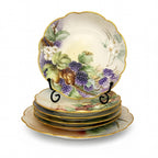 Hand-Painted Limoges Porcelain Dessert Service with Fruit Motifs, 1930 — image 4