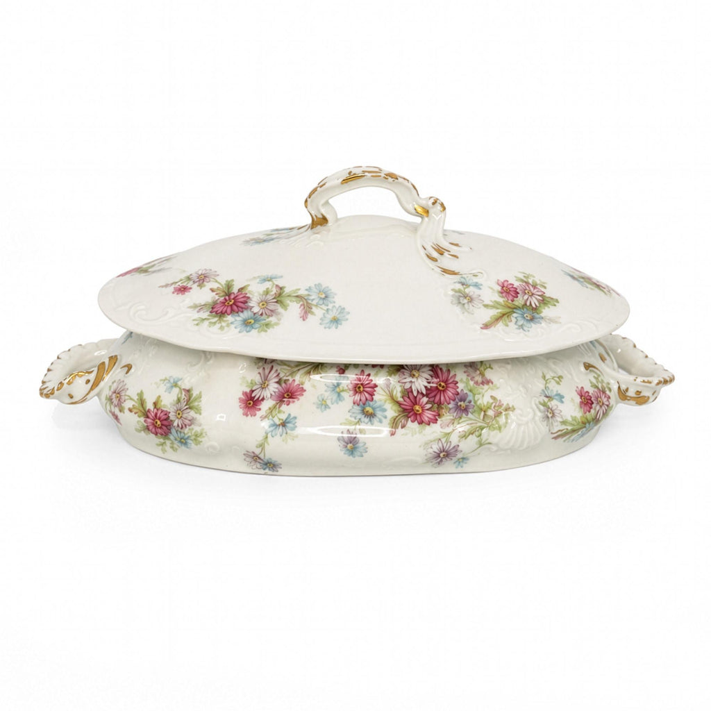 Haviland Limoges Floral Porcelain Covered Serving Dish, France — image 2