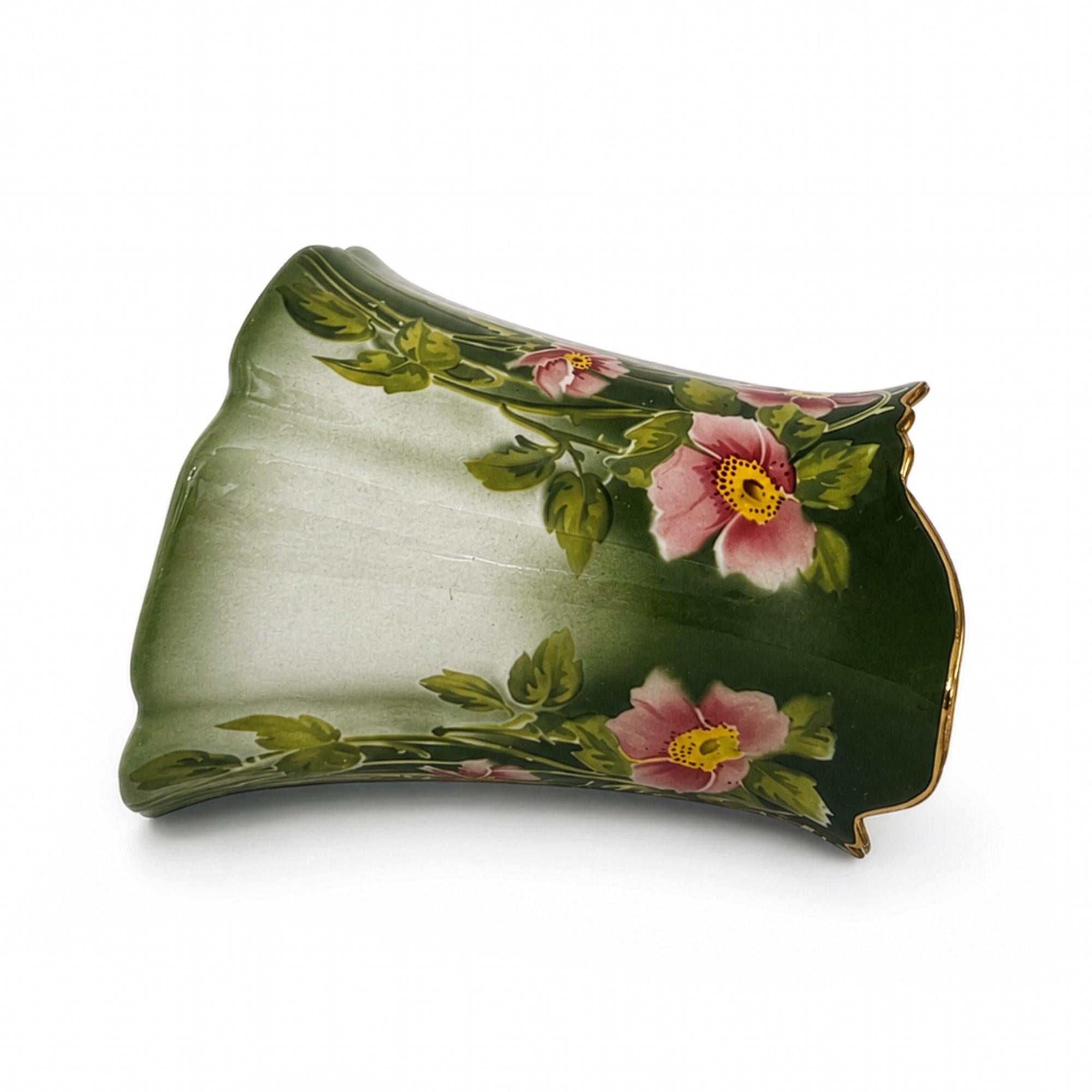 Antique French Pitcher by Keller and Guérin, Les Roses Pattern, 1910 — image 8