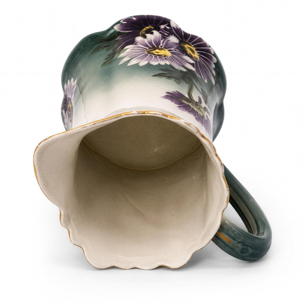 Antique French Faience Pitcher by Keller & Guérin, 1895, Hand-Painted — image 6