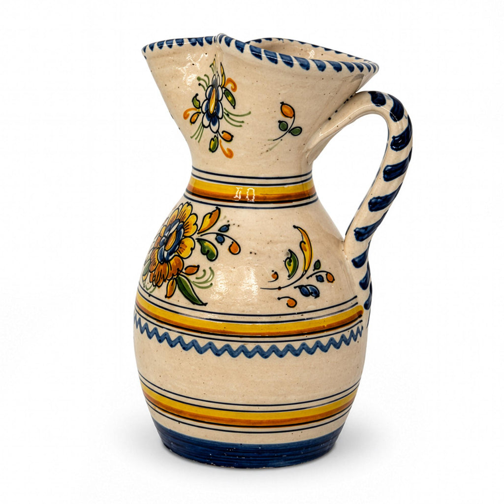 Vintage Hand-Painted Faience Pitcher from Talavera, Spain, 1970s — image 4