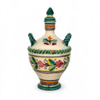 Vintage Hand-Painted Spanish Ceramic Decanter and Goblet Set, 1970 — image 3