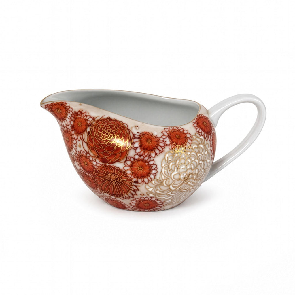 Vintage Japanese Hand-Painted Porcelain Tea Set with Floral Motif — image 8