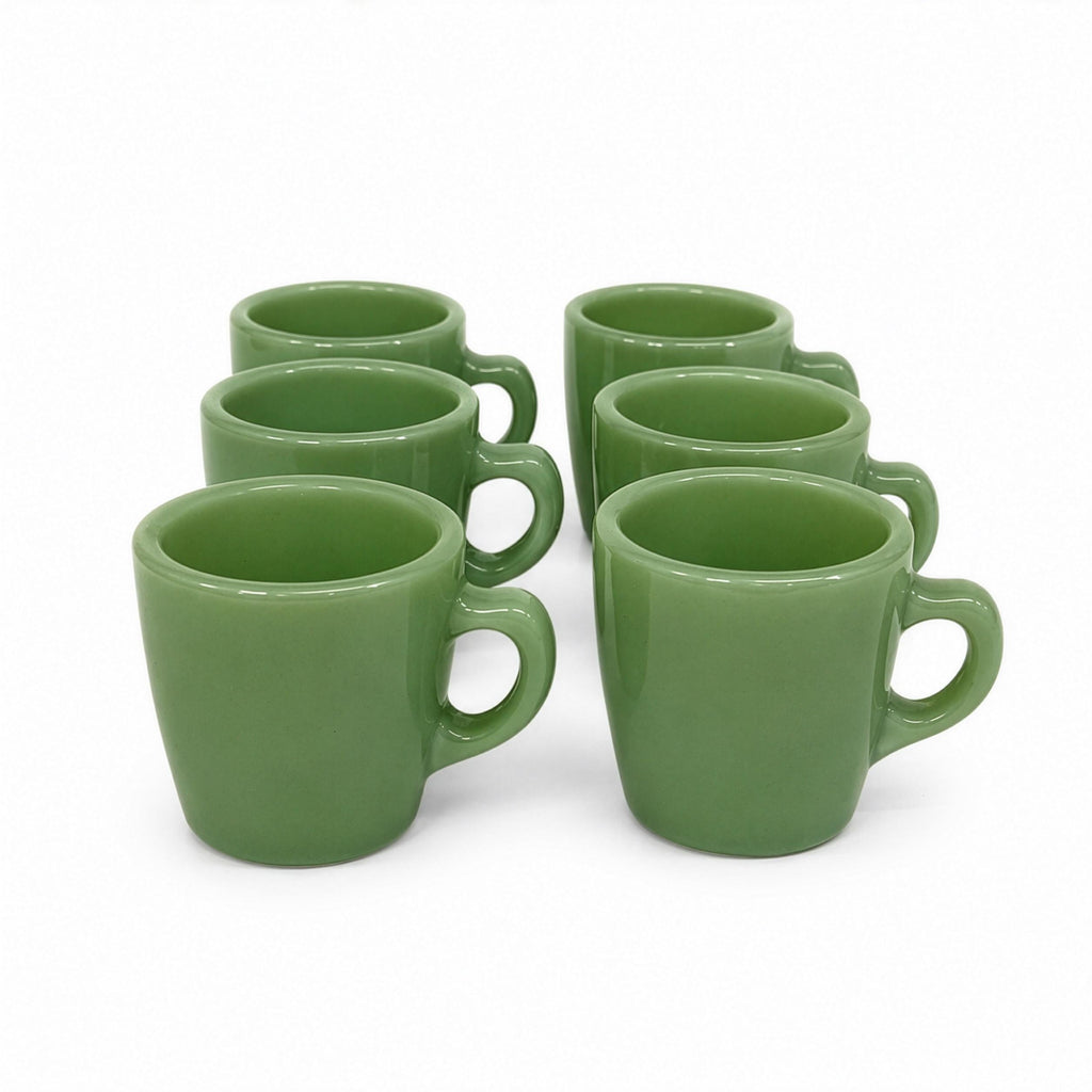 Set of Six Vintage Fire-King Jadeite Coffee Mugs, 1940s — image 2