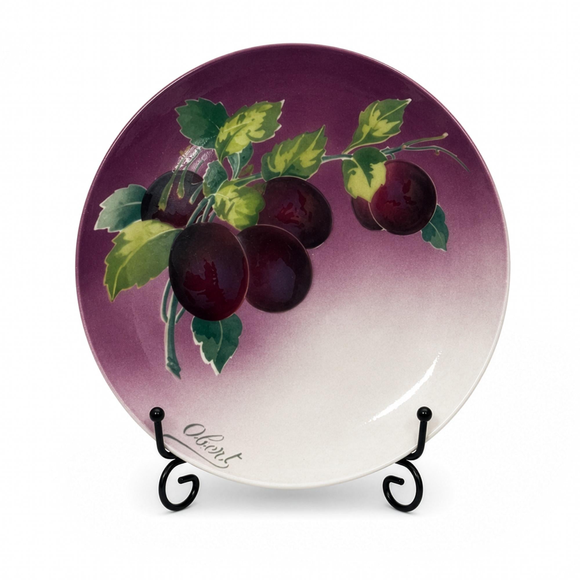 Antique Keller & Guérin Lunéville Faience Plates Set, Obert, 1900 — image 8