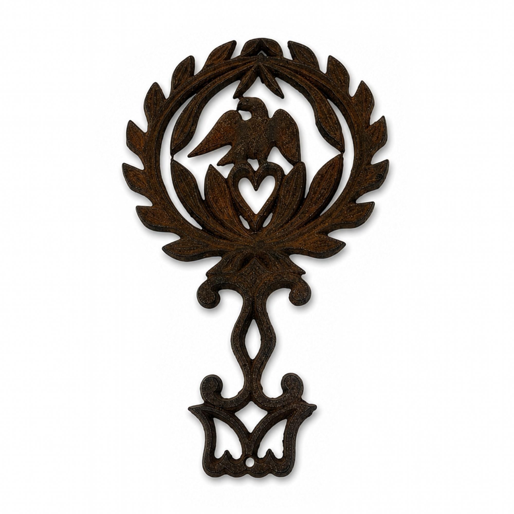 Set of 7 Vintage Cast Iron Wall Sculptures, Decorative Trivets — image 4