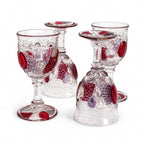 Set of Four Vintage Westmoreland Della Robbia Ruby Flashed Goblets — image 2