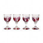 Set of Four Vintage Westmoreland Della Robbia Ruby Flashed Goblets — image 3
