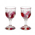 Set of Four Vintage Westmoreland Della Robbia Ruby Flashed Goblets — image 4