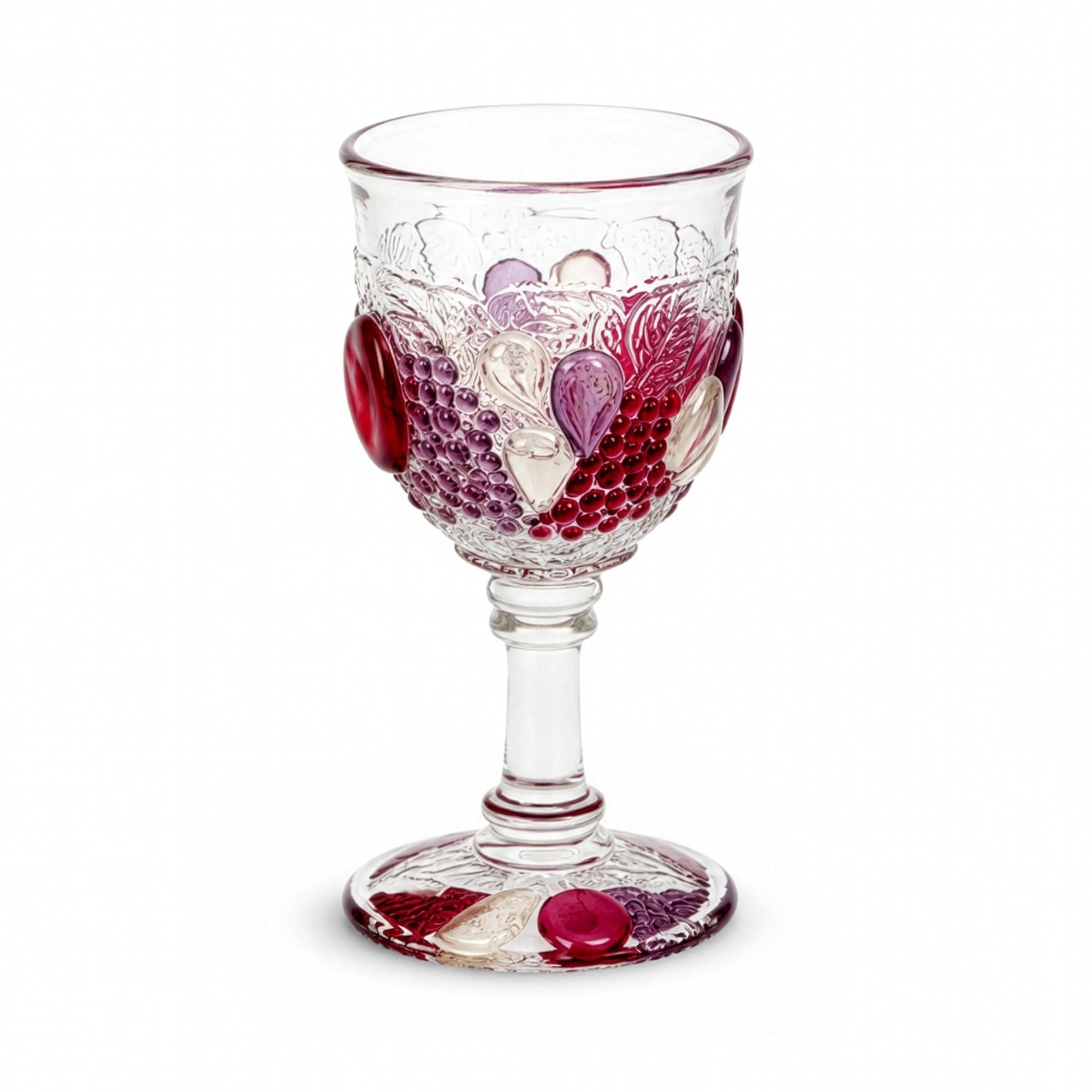 Set of Four Vintage Westmoreland Della Robbia Ruby Flashed Goblets — image 5