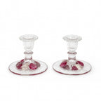 Vintage Westmoreland Della Robbia Ruby Flashed Glass Candlesticks — image 2