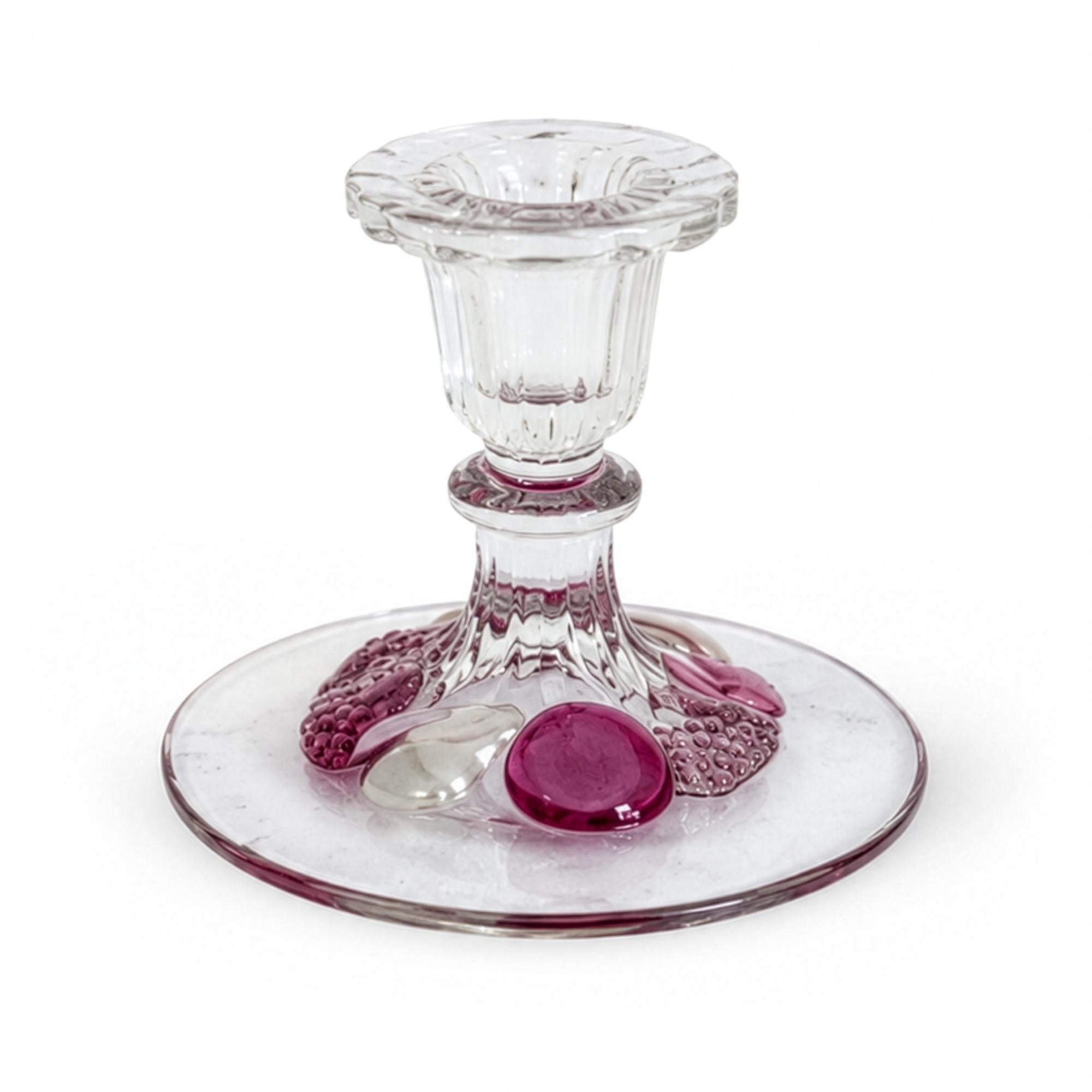 Vintage Westmoreland Della Robbia Ruby Flashed Glass Candlesticks — image 6