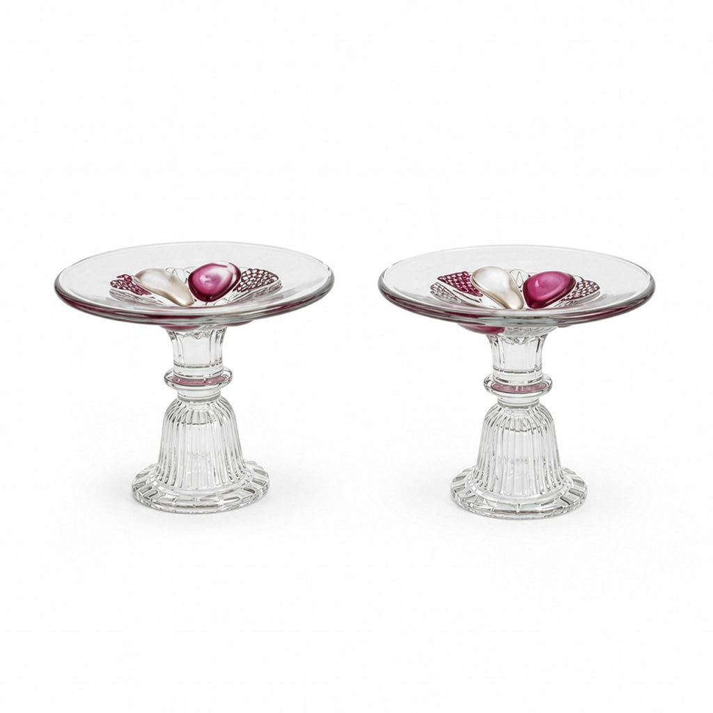 Vintage Westmoreland Della Robbia Ruby Flashed Glass Candlesticks — image 8