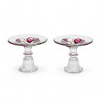 Vintage Westmoreland Della Robbia Ruby Flashed Glass Candlesticks — image 8