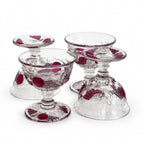 Vintage Westmoreland Della Robbia Sherbet Cups Set, Ruby Glass, 1960 — image 3