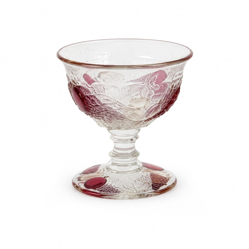 Vintage Westmoreland Della Robbia Sherbet Cups Set, Ruby Glass, 1960 — image 7