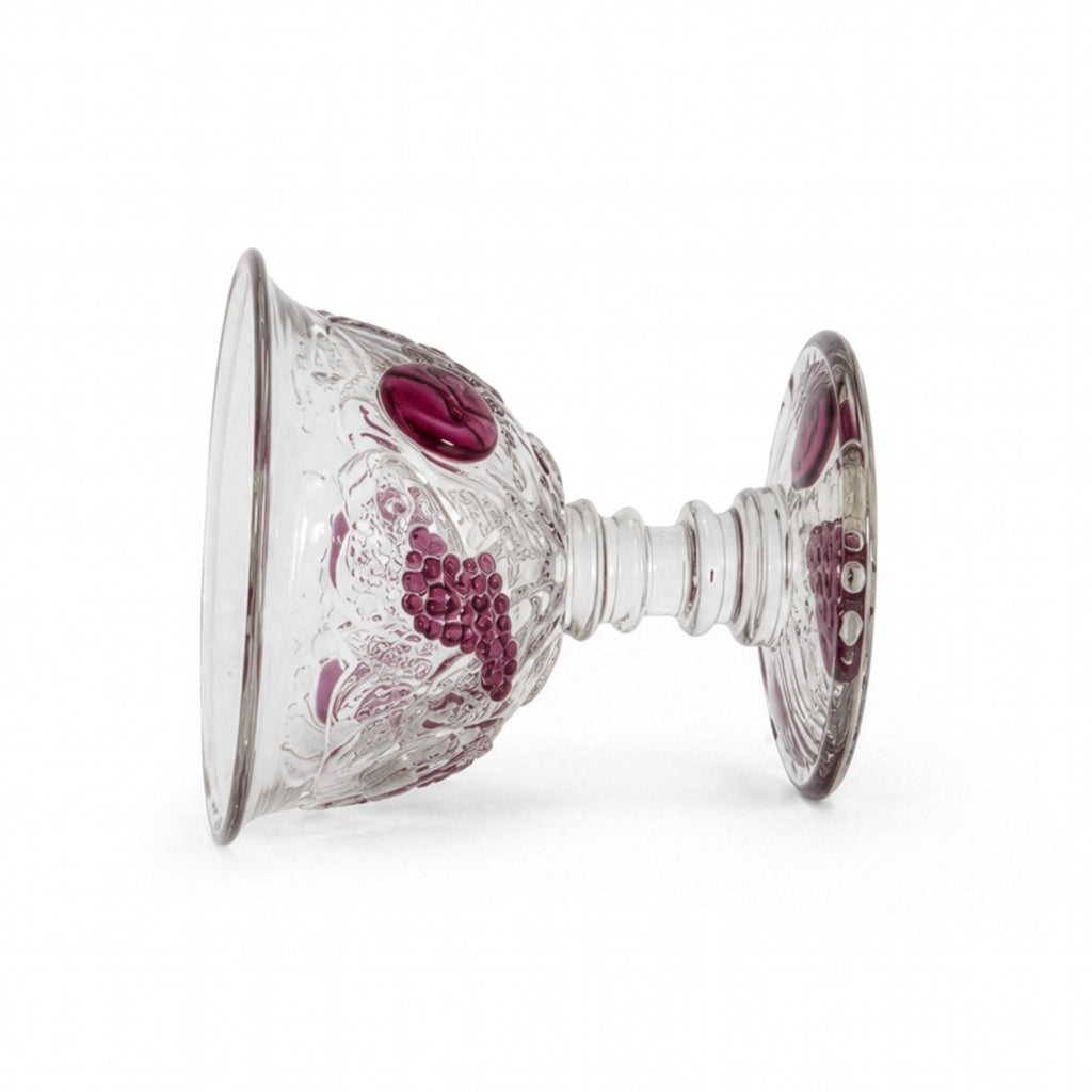 Vintage Westmoreland Della Robbia Sherbet Cups Set, Ruby Glass, 1960 — image 9