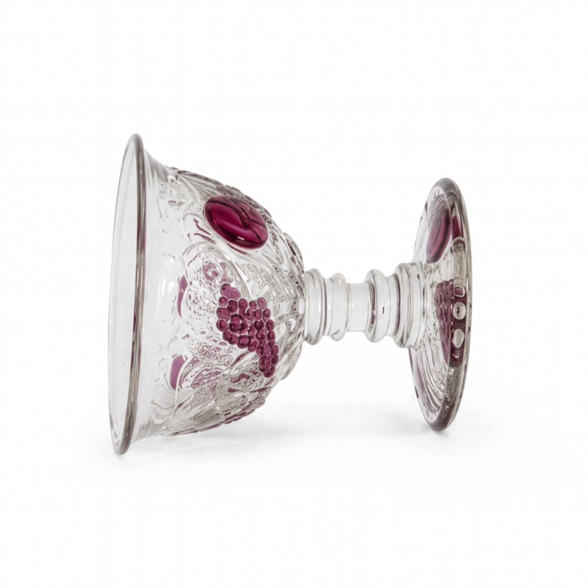 Vintage Westmoreland Della Robbia Sherbet Cups Set, Ruby Glass, 1960 — image 9
