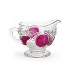 Vintage Westmoreland Della Robbia Ruby Flashed Glass Creamer and Sugar Set — image 3