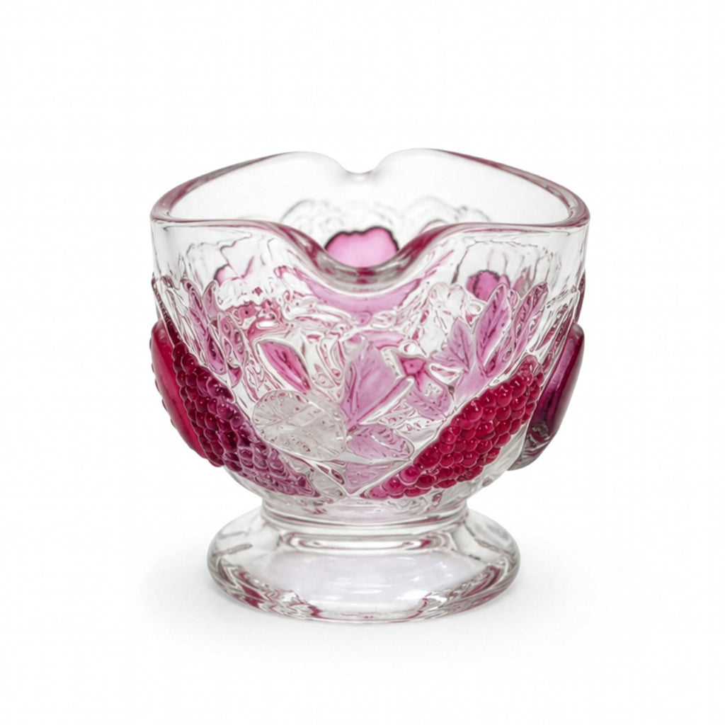 Vintage Westmoreland Della Robbia Ruby Flashed Glass Creamer and Sugar Set — image 6