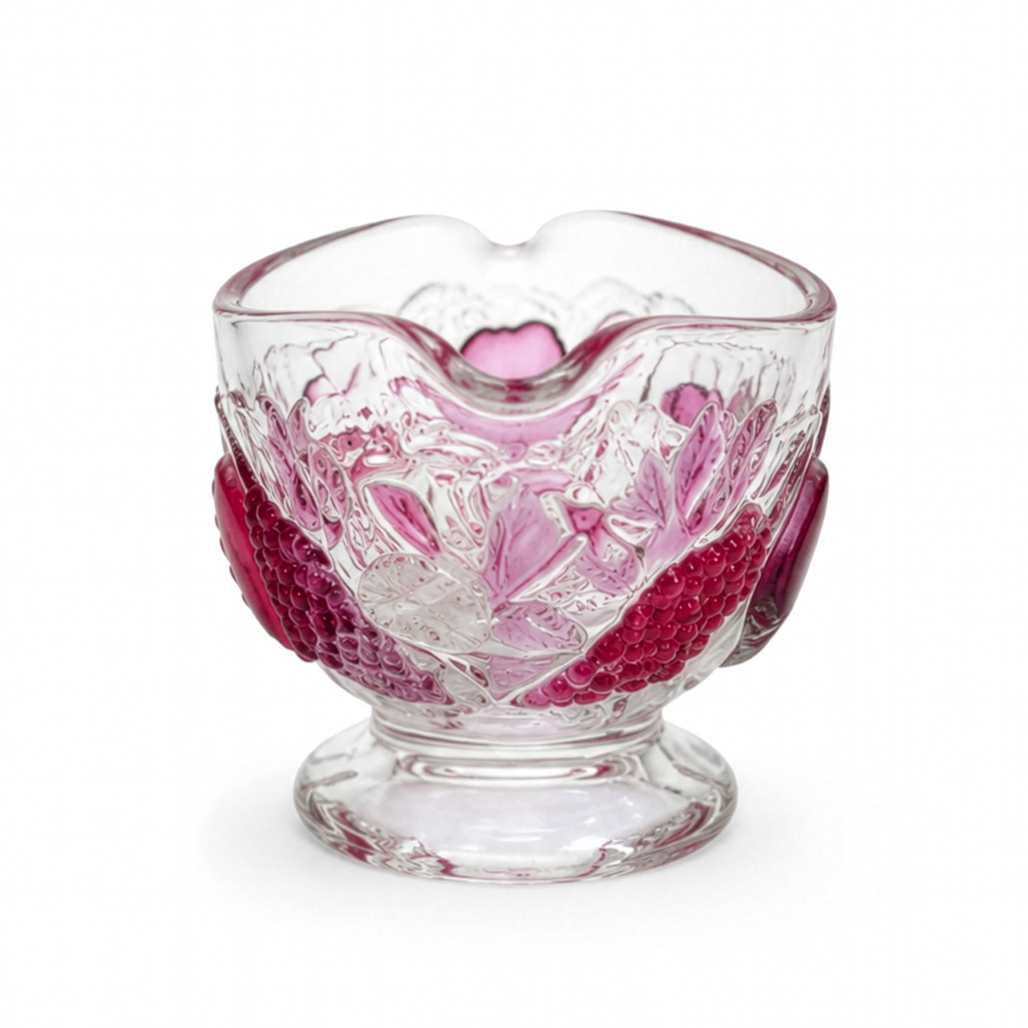 Vintage Westmoreland Della Robbia Ruby Flashed Glass Creamer and Sugar Set — image 6