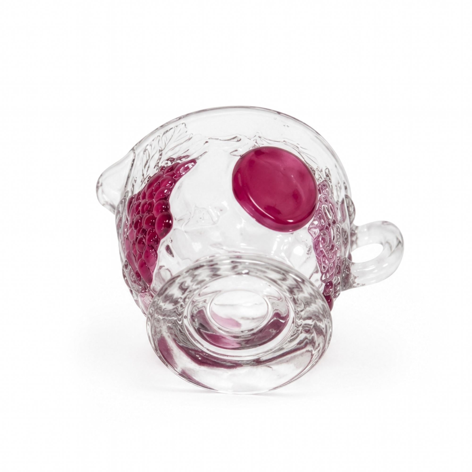 Vintage Westmoreland Della Robbia Ruby Flashed Glass Creamer and Sugar Set — image 8