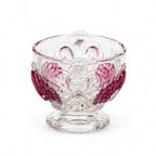 Vintage Westmoreland Della Robbia Ruby Flashed Glass Creamer and Sugar Set — image 10