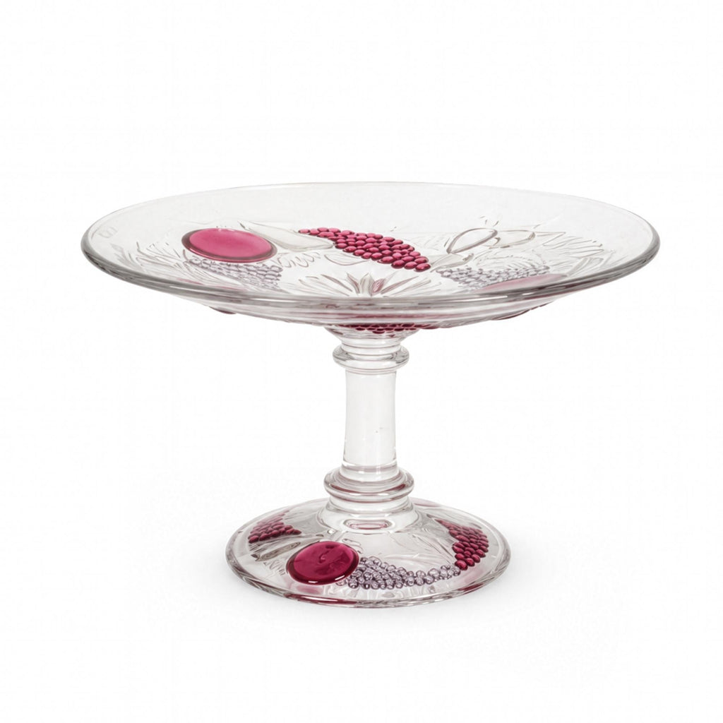 Vintage Westmoreland Della Robbia Ruby Flashed Glass Compote — image 2