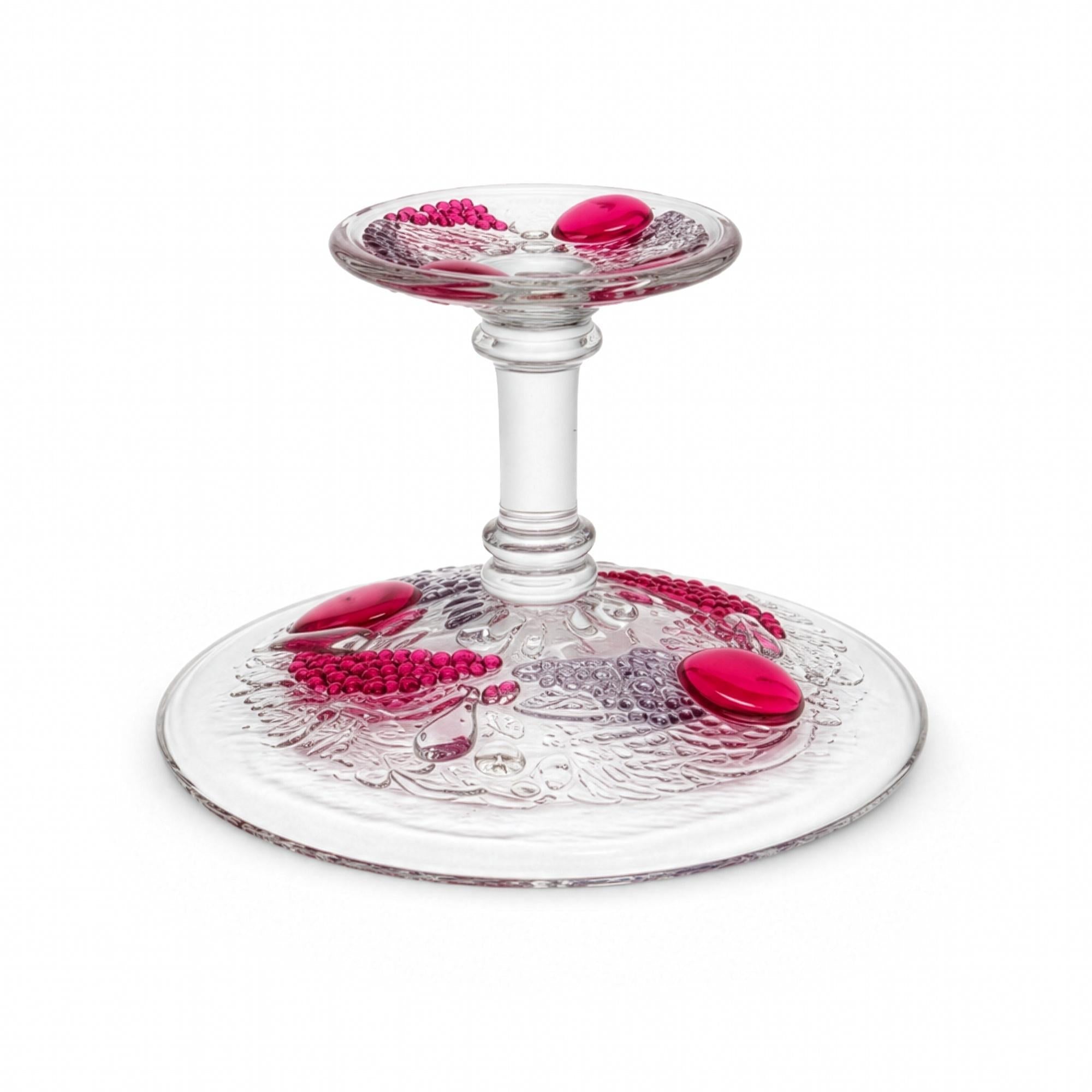 Vintage Westmoreland Della Robbia Ruby Flashed Glass Compote — image 3