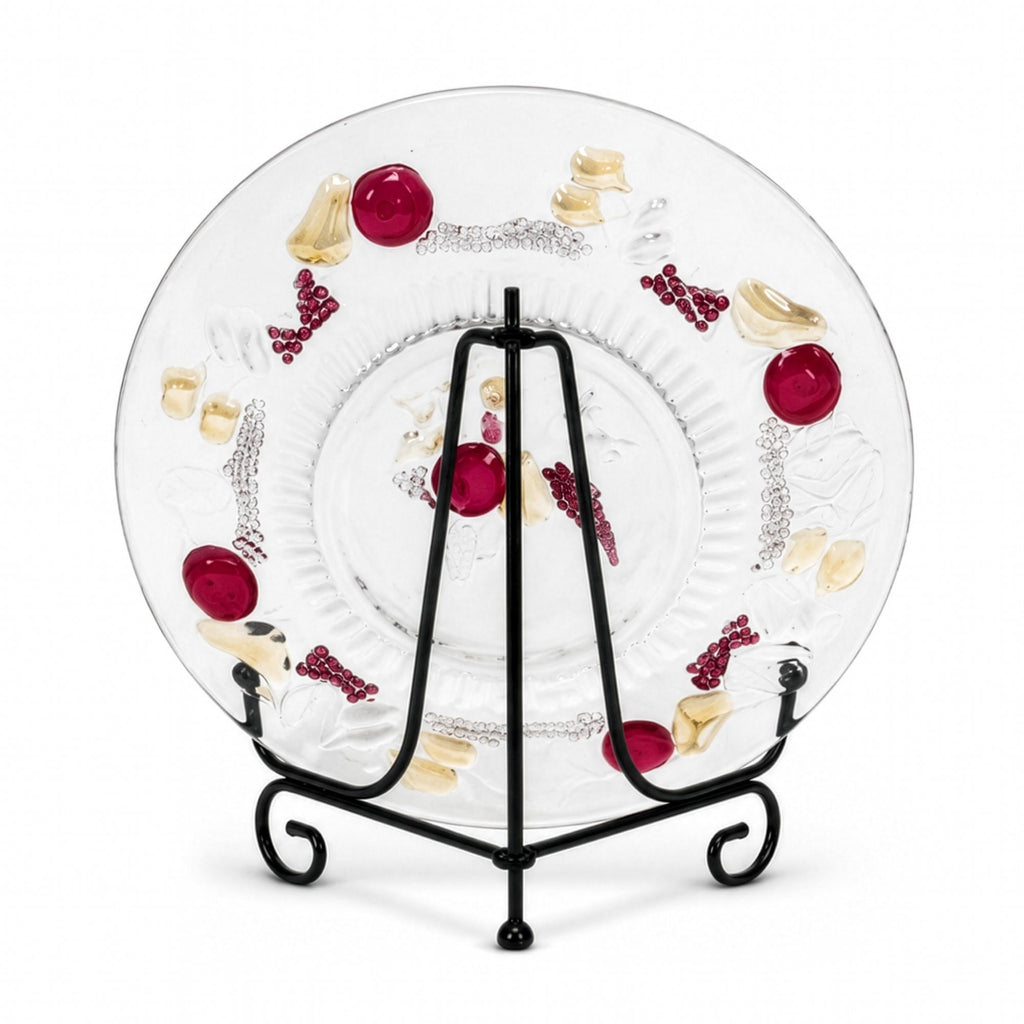 Vintage Westmoreland Della Robbia Glass Plate Set, 12 Pieces, 1960s — image 2
