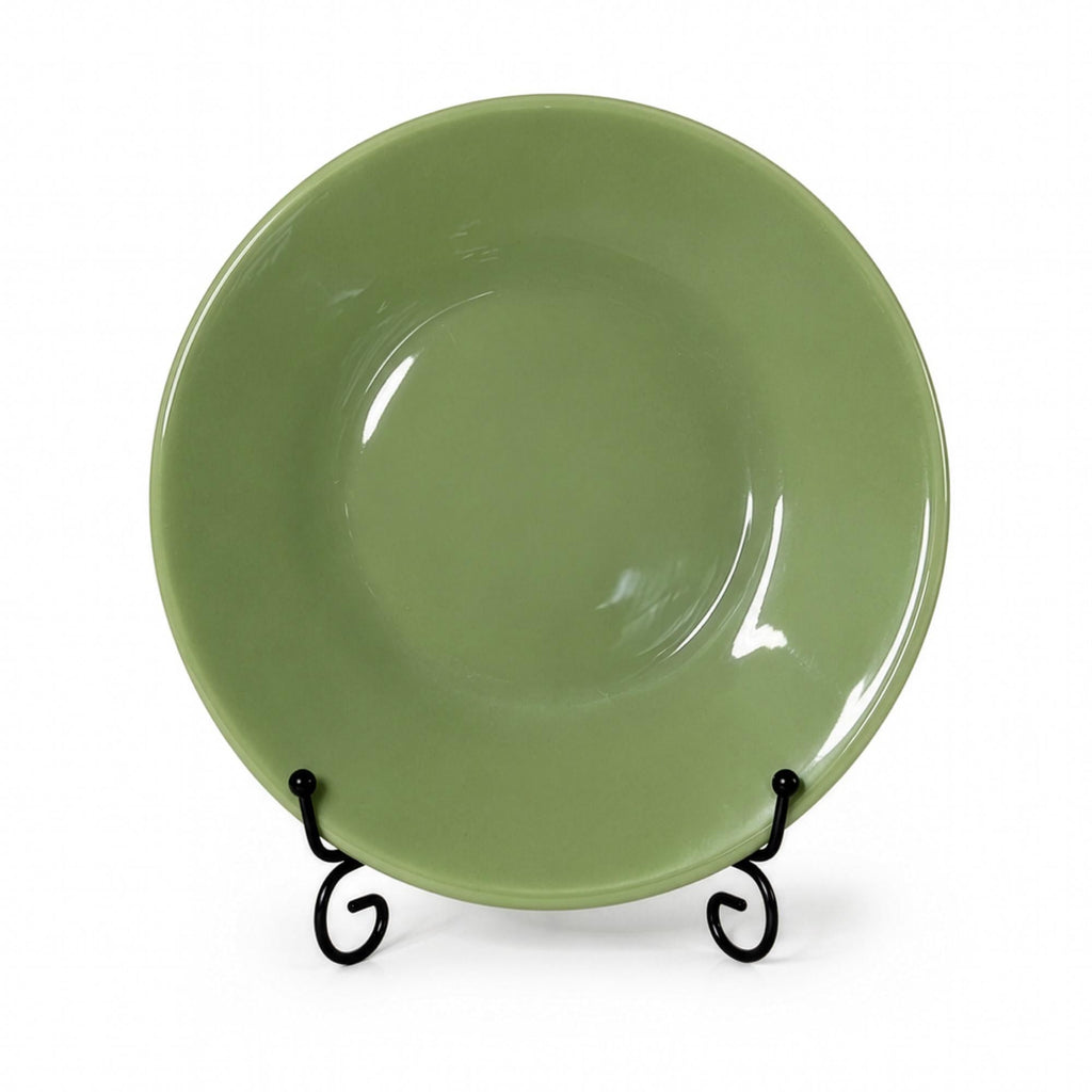 Set of Six Vintage Jadeite Glass Salad Plates, American Tableware — image 4