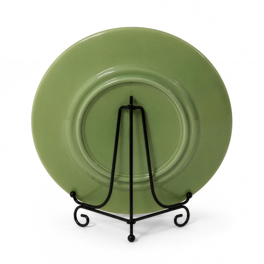 Set of Six Vintage Jadeite Glass Salad Plates, American Tableware — image 5