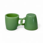 Set of Six Vintage Jadeite Glass Restaurant Mugs, American Tableware — image 3
