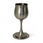 Vintage Pewter Wine Goblet Set of Eight with Coasters, 1960s Design