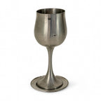 Vintage Pewter Wine Goblet Set of Eight with Coasters, 1960s Design