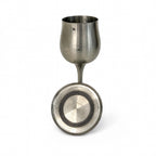 Vintage Pewter Wine Goblet Set of Eight with Coasters, 1960s Design