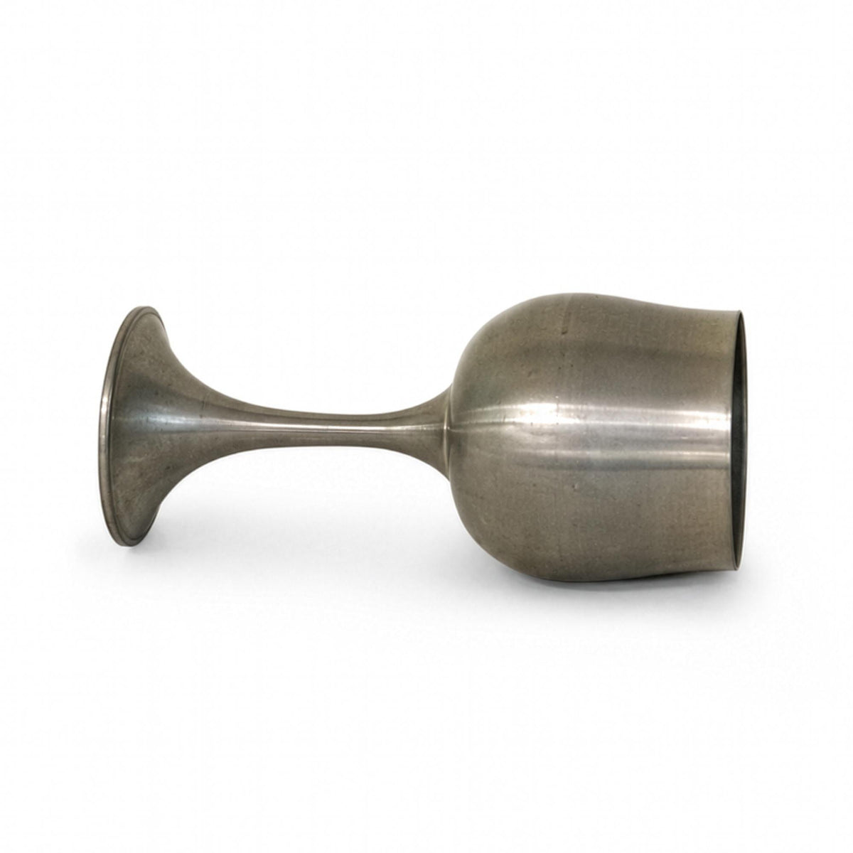 Vintage Pewter Wine Goblet Set of Eight with Coasters, 1960s Design